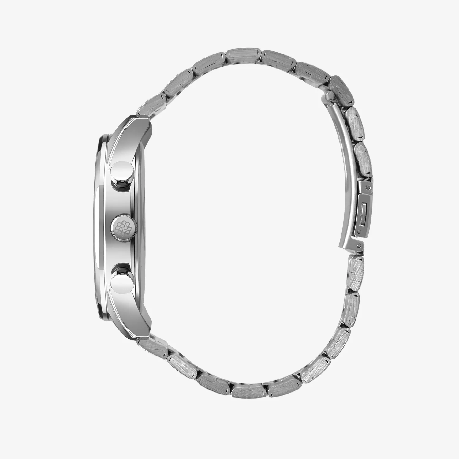 Relógio Masculino Dual Time em Aço Prateado